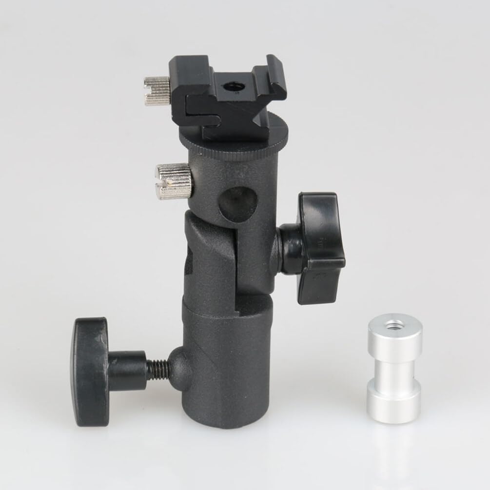 Housoutil Adjustable Light Stand Adapter Flash Lights Bracket Photography Accessory Flashlight Bracket