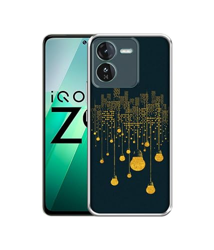 Image of City Light Pattern Design Printed Silicon Soft TPU Back Case Cover for iQOO Z9 5G, Multi Colour
