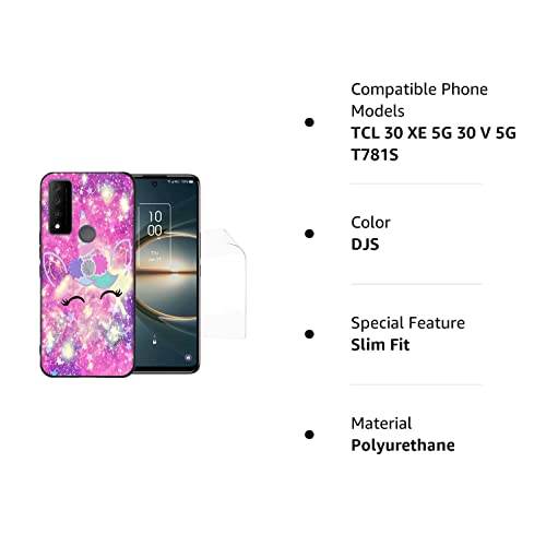 Jioeuinly Tcl 30 Xe 5G Case 30Xe 30V Compatible For Tcl 30 V 5G T781S Phone Case Cover + Film Soft Tpu Screen Protector Djs #TOP5