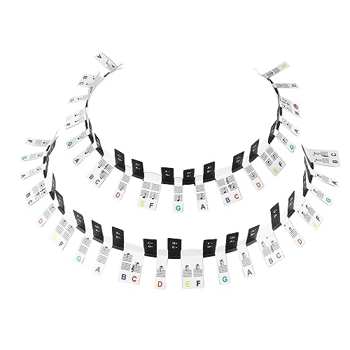 88 Key Piano Note Colorful Removable 88 Key Piano Keyboard Sticker Attractive Appearance Removable 88 Keys