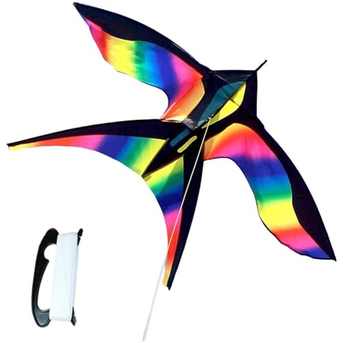 Vobumix - Colorful Bird Kites Single Line Kite Beginner Beach Kite Outdoor Flying Toys for Kids and Audlts Park Games Activities