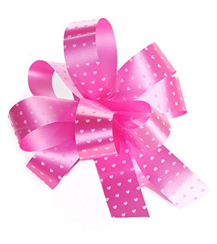 PALMA DOMINGO DE RAMOS/PALMA SEMANA SANTA/PALMA BLANCA/PALMAS Y PALMONES/Lazo corazones fucsia