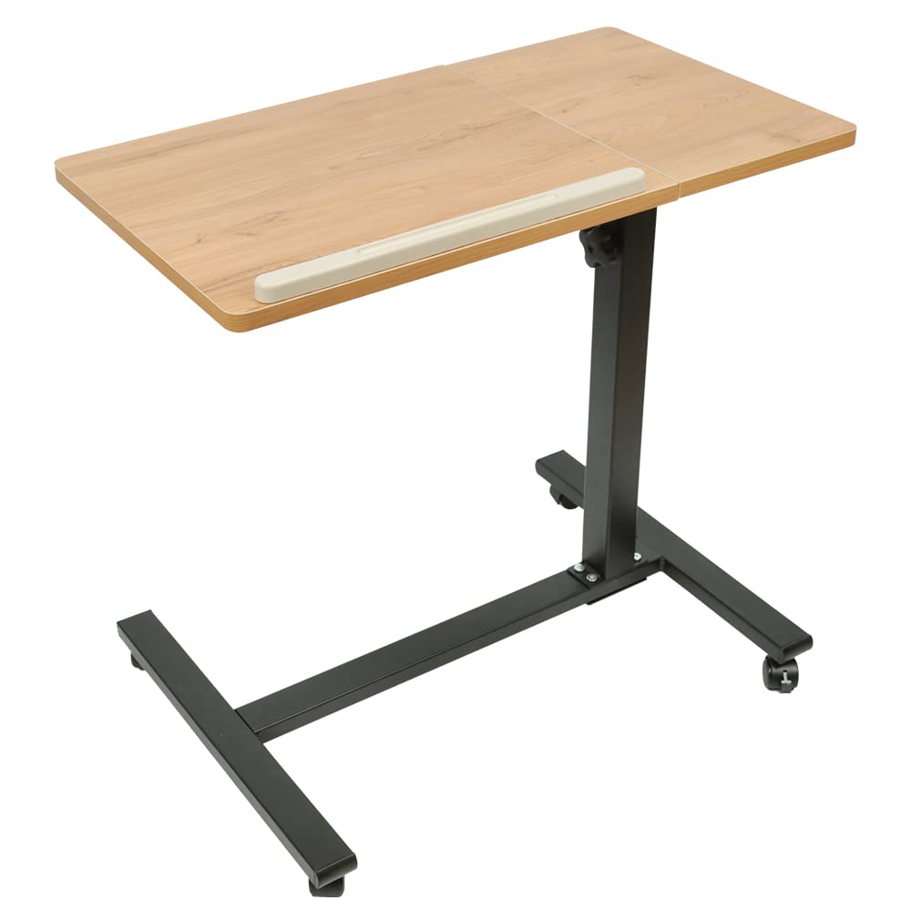 SDdPulse Scrivania per computer regolabile in altezza con 4 ruote, portatile, regolabile in altezza, 70 x 44 x 95,60 x 34,5 x 58 x 90 cm (colore legno)