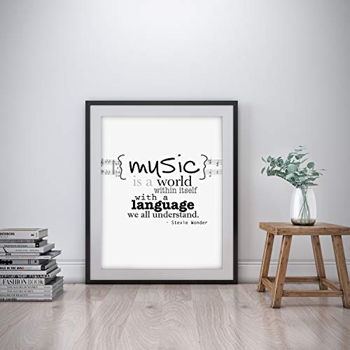 My Vinyl Story Stevie Wonder Music Motivational Inspirational Wall Art Posters Print Quote Decor For Home Gym Office Classroom Decoration Encouragement Gift (8X10 Inch Print Only) #TOP3