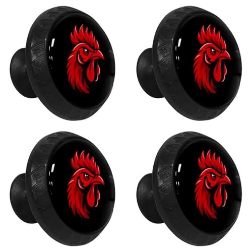 Lot de 4 boutons de placard de cuisine et tiroir de commode noir mat