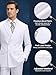 ZKHOECR Mens Double Breasted Suit White Suit Men Slim Fit Suit Jacket and Dress Pants 2 Piece Wedding Prom Men Suit Outfits M