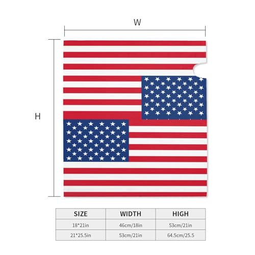 Image of American Flag Mailbox Cover Magnetic Independence Day Patriotic Waterproof Mailbox Wraps Post Letter Box Decor 21x18 in