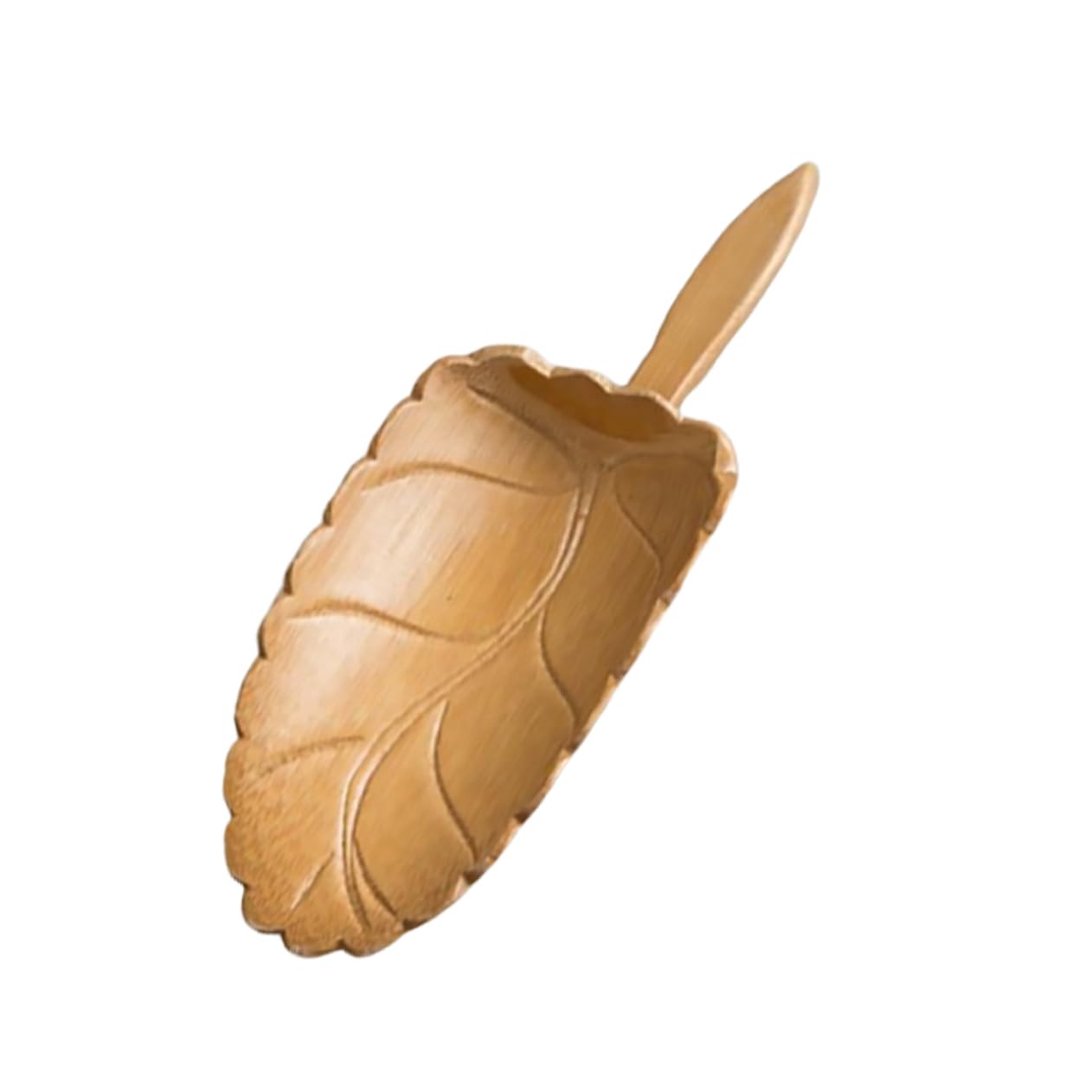 Cabilock Handmade Tea Spoon Retro Leaf Design Tea Shovel Accessory for Home Office