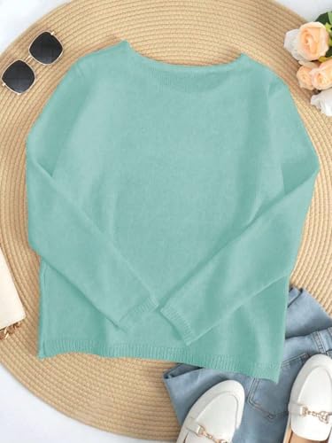 Image of Urchics Womens Casual Sweater Women's Casual Loose Letter Print Long Sleeve Knitted Pullover