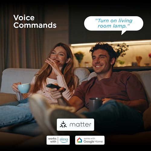 Image of Enbrighten Matter Indoor Smart Plug, 1 Grounded Outlet, White, 4 Pack | Matter Compatible, Indoor Use, No Hub Required, Works with Alexa & Google Home