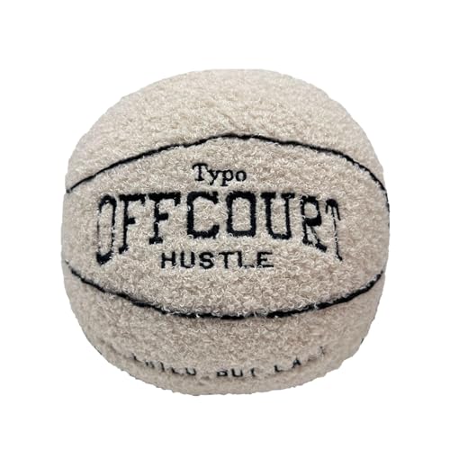Hugsweet Basketball Kissen,Plüsch Basketball Kissen, Weiches Basketball Plüschball Deko,Rückenkissen, Kreative Zimmer Dekorationen Geschenk für Kinder und
