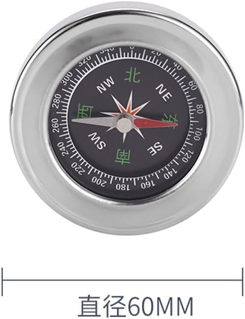 60mm Stainless Steel Chinese Compass English Outdoor Equipment Teaching Supplies