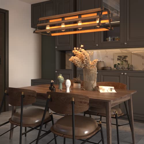 Inlight 34 Inch Wide Farmhouse 4-Light Kitchen Island Pendant Light thumb #7