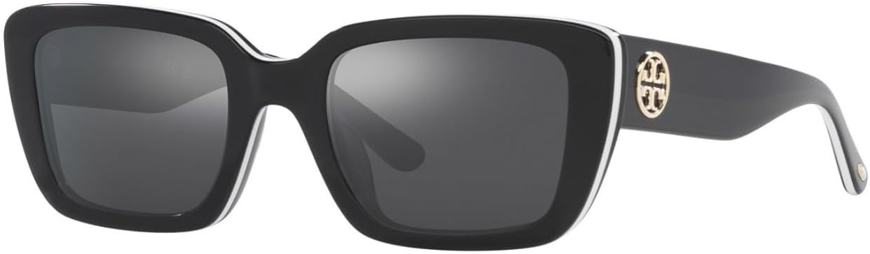 Tory Burch Sunglasses TY 7190 U 19466G Black White Trilayer