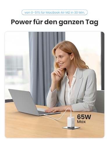 UGREEN Nexode 65W USB C Ladegerät, 3-Port, GaN Netzteil, PPS Charger 60W – Ansicht 3