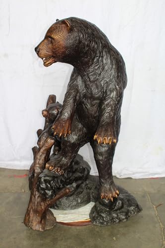 Estatua Grande de Oso y Cachorro en Bronce miniatura 5
