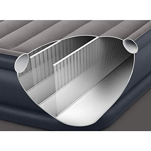 Intex 64135EP Colchão de cama de ar elevado confortável para descanso de travesseiro com bomba embut