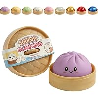 Giant Glitter Dumpling Squishy – Masa Anti-estrés Con Brillantina, 7x9,5 Cm, Textura Suave Y Realista, Ideal Para Adultos Y Adolescentes