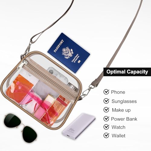 Image of USPECLARE Clear Bag for Stadium Events Clear Sports Fan Handbags Purses