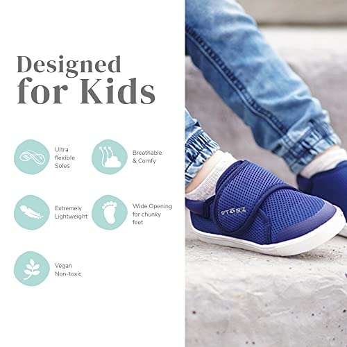 Stonz Cruiser Plus Toddler Sneakers - Breathable Soft Rubber Sole, Vegan Toddler Shoes For Boys And Girls, Wide Opening And Adjustable Strap Closure - Lightweight Kids Sneakers, Age 2 - 5 Years Old #TOP1