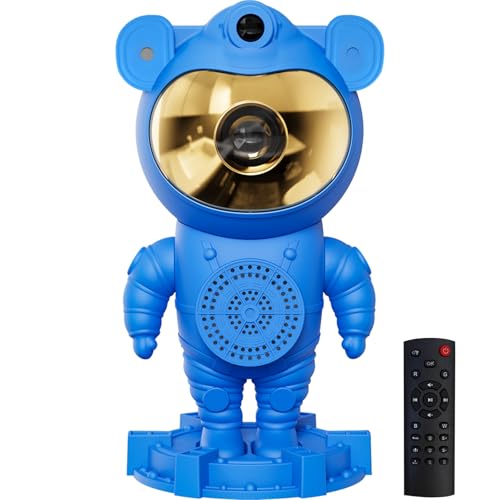 Astronaut Galaxy Star Moon Nebula Projector for Bedroom, 360° Adjustable LED Night Light with Timer, Kids Room Decor with Moon and Green Lights, Gifts for Christmas, Birthdays