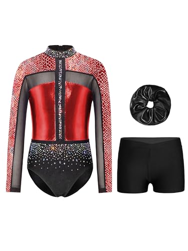Tenue de danse filles pour gala et entraînement patchwork maillage
