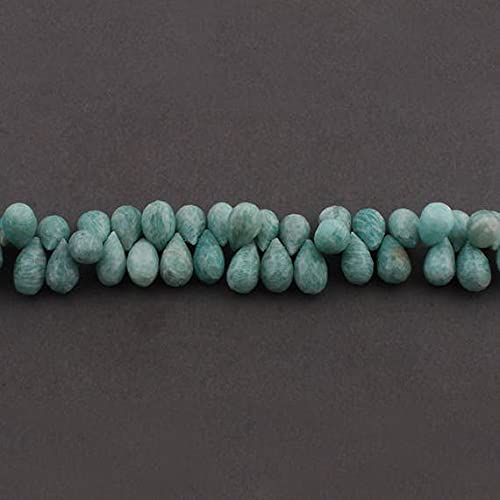 Amazonite naturelle en gouttes facettées LKBEADS pour créer vos colliers d'été bohèmes