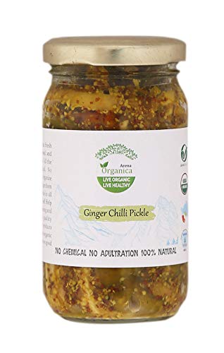 Arena Organica Organic Ginger Chilli Mixed Pickle Adrak Mirchi Ka Achaar 200gm Cover