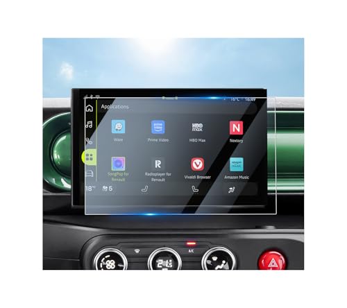 SHAOHAO Verre Trempé pour Écran de Navigation 10 Pouces Compatible avec Renault Twingo E-Tech 2026 2027, Protection Anti-Rayures