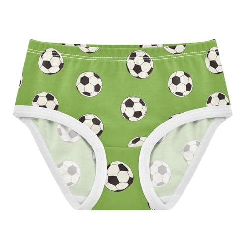 Wusikd Cartoon Black White Girls' Underwear Cotton Soccer Ball Girls Briefs Soft Toddler Underwear 2T