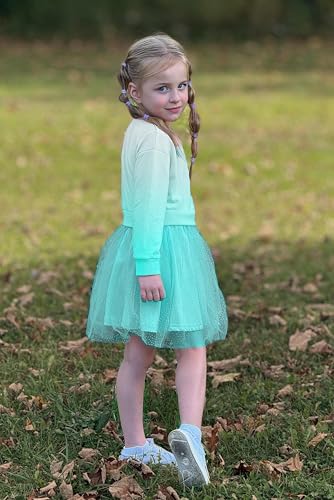 Image of Arshiner Toddler Girl Clothes Long Sleeve Pullover Sweatshirt and Tutu Skirt 2 Piece Outfits Kids Clothing Set Party Dress