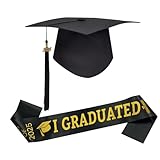 HUAJINGKEJI Juego conmemorativo de graduación 2025 ajustable con banda y medallones para la universidad