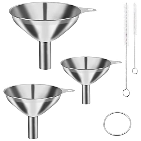 VicBou Stainless Steel Funnel Set with Clip Cover