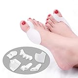 12 - in -1: 12 Stück (6 Paar) Zehenspreizer zur Behandlung von Hallux Valgus, Hammerzehen, Krallenzehen, Hühneraugen, Druckstellen, Blasenbildungen, Hautirritation oder einfachen Fußschmerzen.