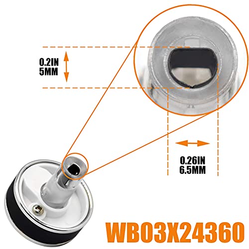 5 Pack Wb03X24360 Gas Stove Knob Compatible With Ge Monogram Gas Cooktop,Compatible With Ge Monogram Stove Knobs Wb03T10259, Ap5980302,4179424,Ps11700818, Eap11700818 -1 Years Warranty #TOP2