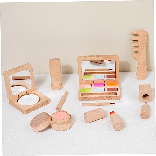 Abaodam 1 Conjunto De Terno Infantil Estojo De Madeira Brinquedos De Maquiagem Kit De Cosmetologia B