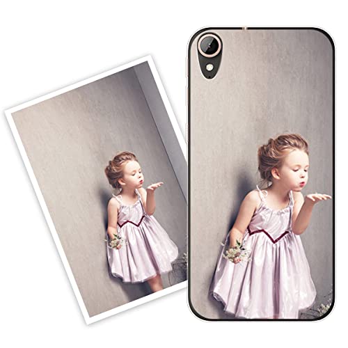 Sunrive Personalisierte Hülle kompatibel mit HTC Desire 830 Silikon,Transparent Handyhülle Benutzerdefiniert Weicher Etui mit Eigenem Foto Bild Text Persönliche