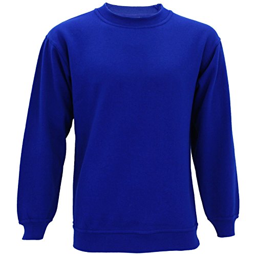Absolute Apparel Mens AA24 Regular Big Size Gym Sterling Sweatshirt Crew Neck Royal Blue