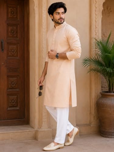 Image of Jagdish GARMENTS Cotton Trendy Embroidery Kurta for Men for Festive