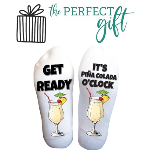 Personalized Novelty Socks – Custom Name Funny Drink Socks for Coffee Wine Piña Colada & Wine Lovers – Perfect Gift for Women & Men – Cozy & Comfy Socks for Vacation Parties Birthdays4