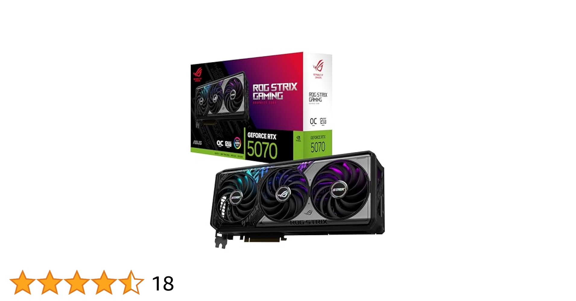グラフィックボード・グラボ・ビデオカード ASUS GEFORCE RTX 5070 12GB OC Amazon | ASUS Dual GeForce RTX 5070 12GB GDDR7 OC Edition