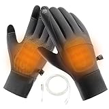 HOkina Heated Gloves for Men Women Rechargeable Hand Warmer Gloves Waterproof & Touchscreen Winter Gloves for Winter Sports Skiing Snowboarding Cycling Hunting & Outdoor Work