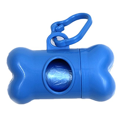 Distributeur de sac à déjections canines Bluelans®, avec 1 rouleau de sacs - Couleur aléatoire