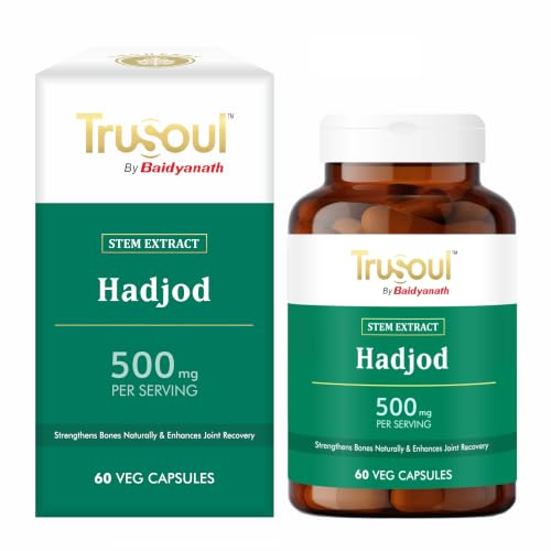 Image of Baidyanath Trusoul Hadjod 60 Veg Capsules | Strengthens Bones Naturally 7 Enhance Joint Recovery | For Bone Support, Wellness Capsules | Helps Joint Flexibility