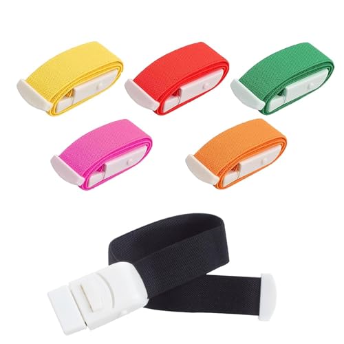 WPCSM 6 Pcs Tourniquets for Nurses Torniquetes Medical Tourniquet with Buckle Adjustable Reusable Hemostatic Band Sport Emergency Buckle Band Portable First Aid and for Use by Doctors and Nurses