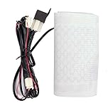 12V Motorcycle ATV UTV E-Bike Carbon Fiber Seat Heater Warmer Kit Round High-Low Switch Heated Pad