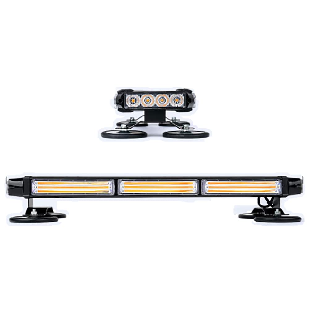 Lámpara de advertencia TOTMOX COB LED 12V, barra de luz estroboscópica dual cara para vehículos de carretera de emergencia