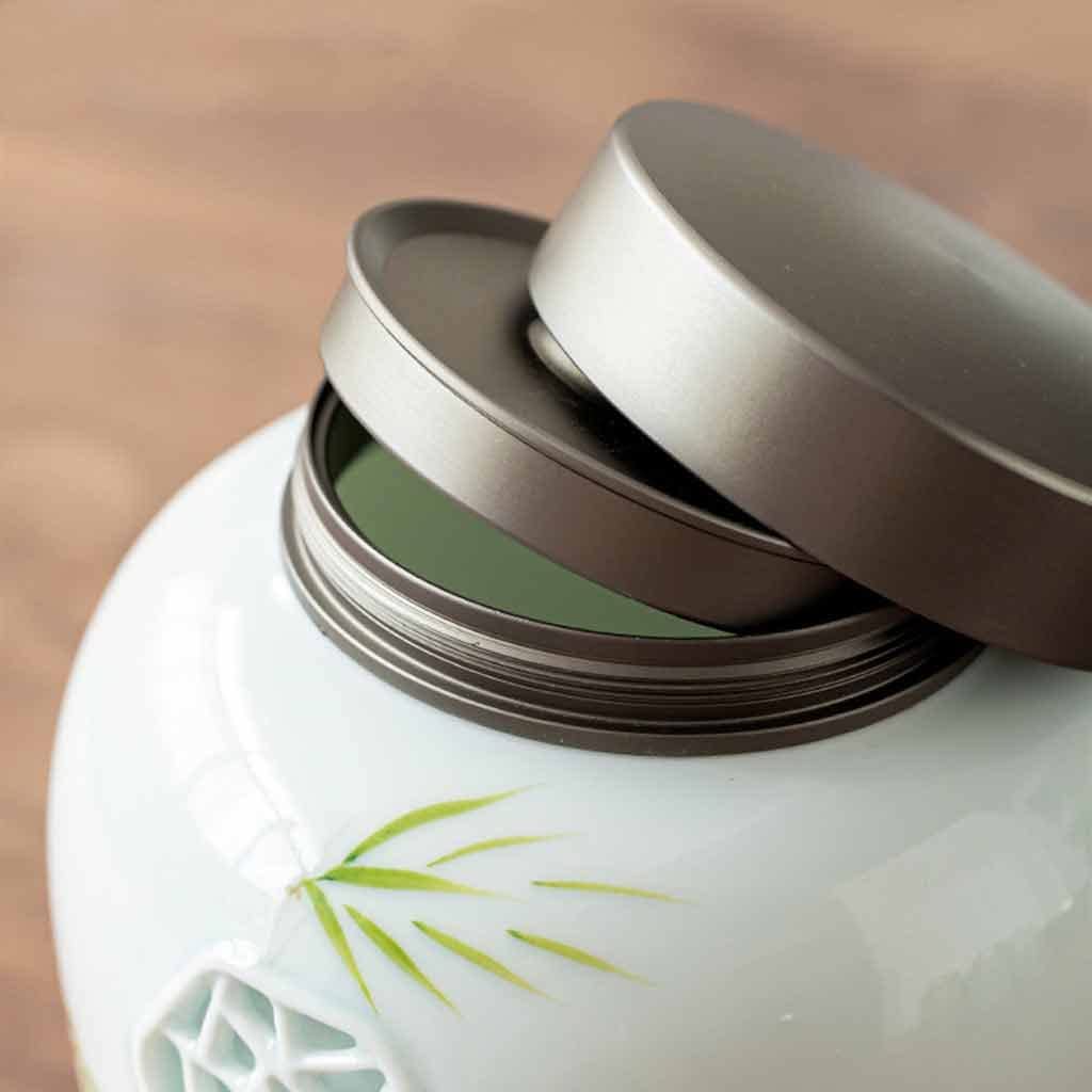 XYNSNDB Garnek do przechowywania Oolong, garnek ceramiczny, herbata, przenośny, zapieczętowany, przyprawiony, słodycze, kawa