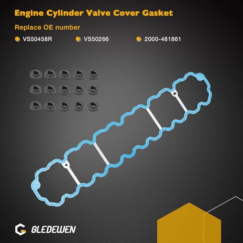 Image of Engine Cylinder Headgasket Set with Valve Cover Gasket, Compatible with 2000-2006 Jeep TJ Wrangler, 99-01 Jeep Cherokee, 99-04 Jeep Grand Cherokee, Replace# HS26211PT MS93094 VS50458R