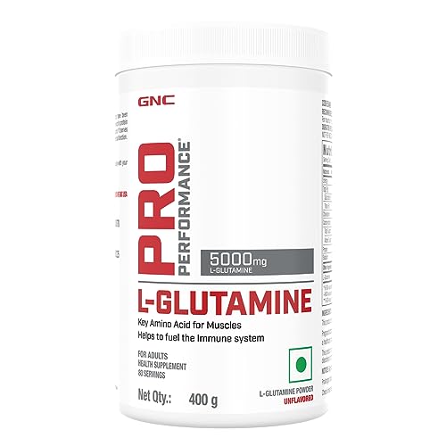 GNC PRO PERFORMANCE L-Glutamine | 5000mg Per Serving | Supports Muscle Recovery, Gut & Immune Health | Gluten-Free, Lactose-Free | Unflavoured | 400g